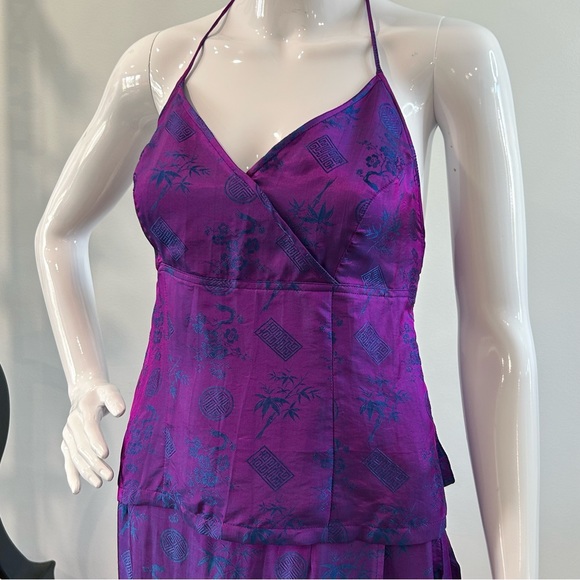 NWOT 100% Silk Tie Back Halter Top - Picture 5 of 8